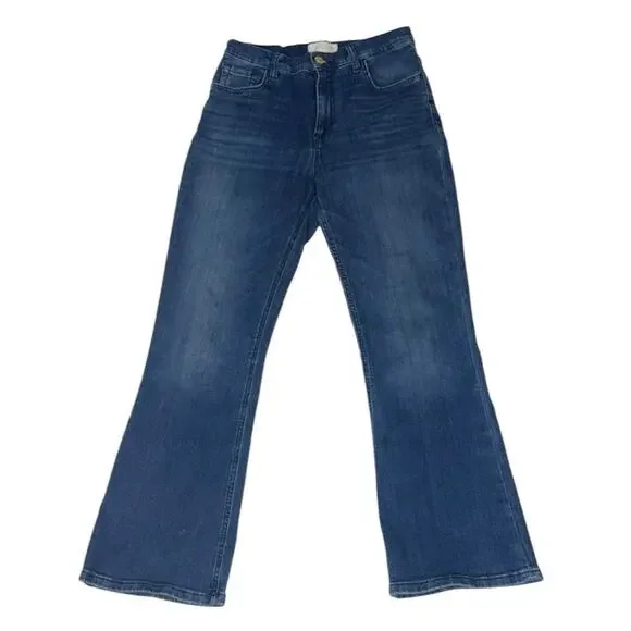 CE Current Elliott Bootcut Blue Jeans Flared Denim Sz 27 Dark Wash Y2K High Rise - Picture 2 of 8